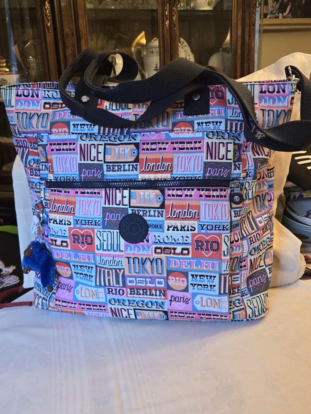 😀24HR SALE...NEW Extremely Rare NWOT Kipling Cities Stamps Tote